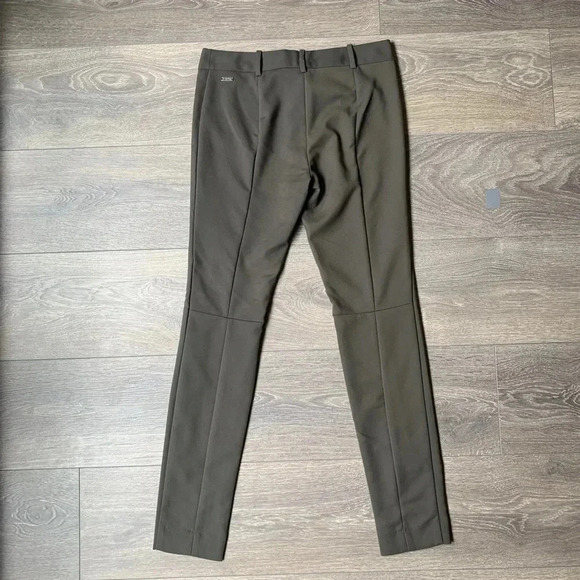 Aritzia Wilfred Pant Split Ankle straight Leg Trouser Midrise Pleated Army Green - Picture 15 of 16